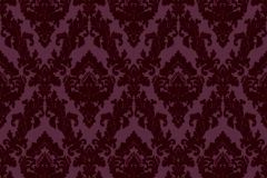 33582-5 cikkszámú tapéta.Barokk-klasszikus,különleges felületű,plüss felületű,velúr felületű,lila,piros-bordó,vlies tapéta